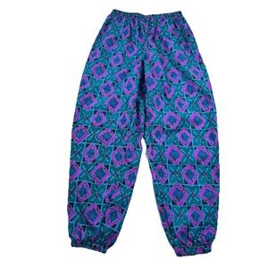 Vintage Sideout Pant Mens L Parachute Geometric Jams Hammer Beach Volleyball USA